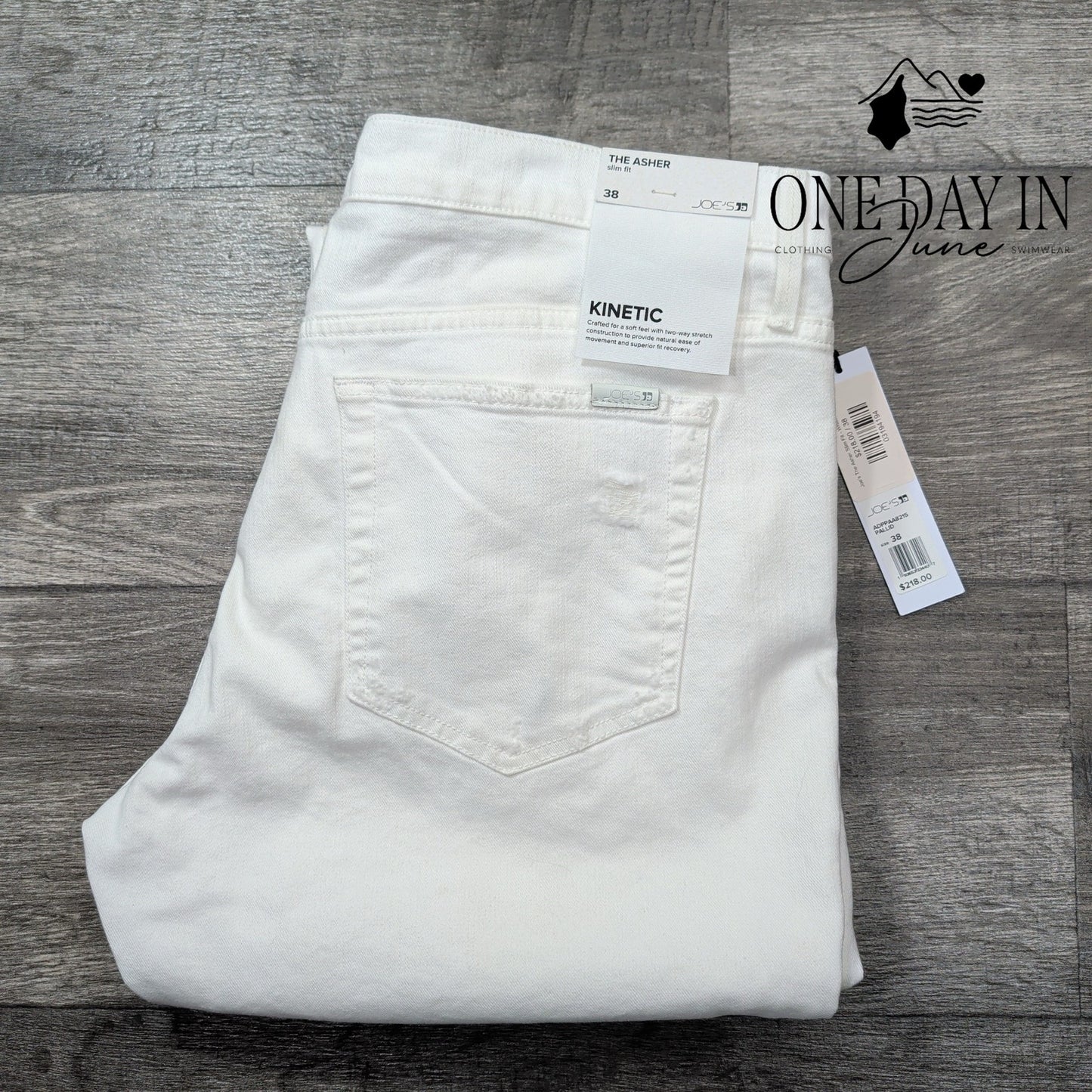Joe's Jeans Joe's Jeans The Asher White Distressed Slim Fit NWT $218 Size 38X34