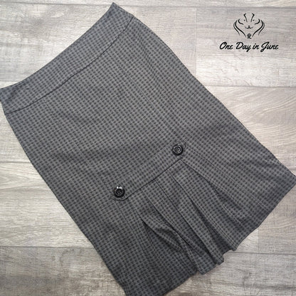 Garfield & Marks Pencil Skirt Gray Black Houndstooth Knee Length Size 4