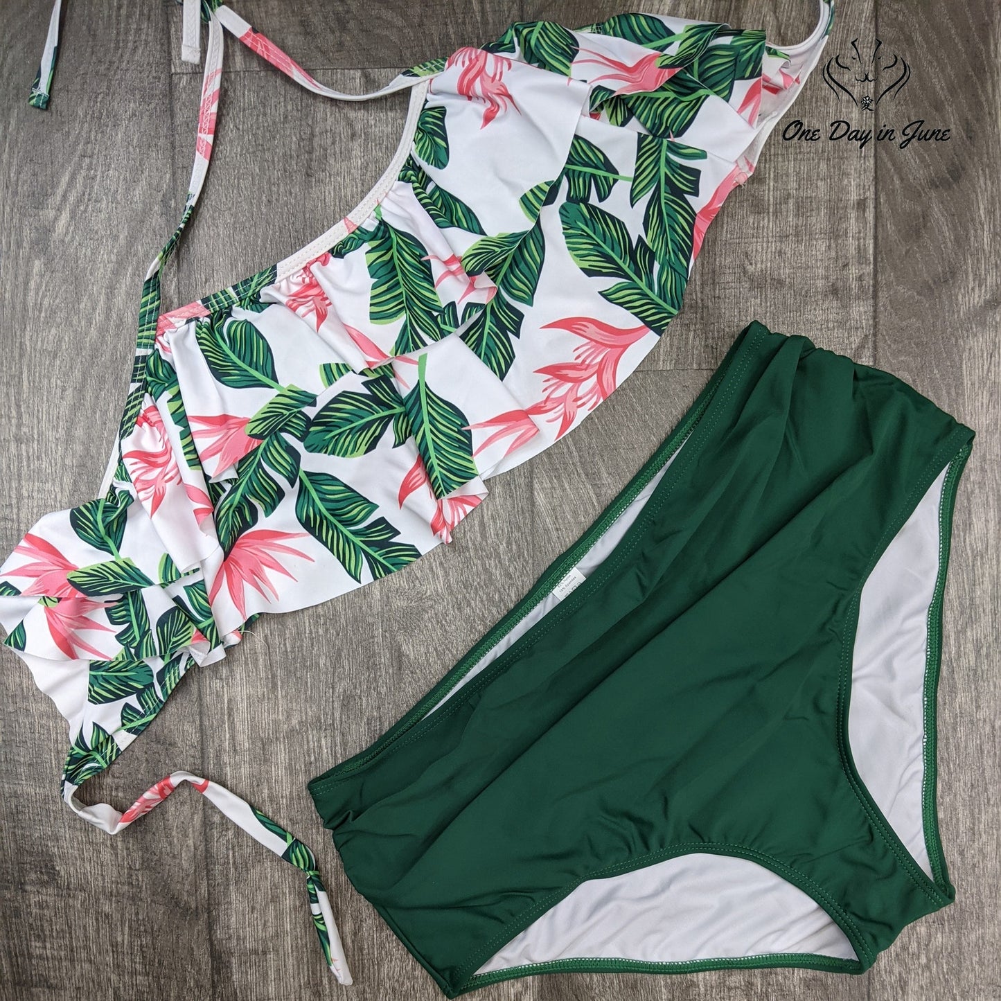 Heat Move Retro Flounce Bikini Swimsuit Size XL
