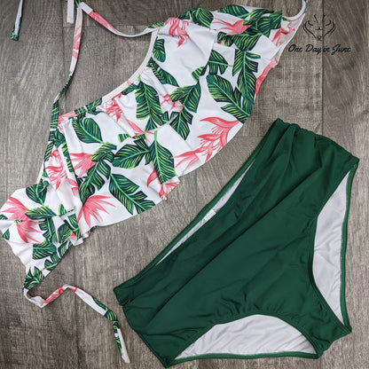 Heat Move Retro Flounce Bikini Swimsuit Size XL