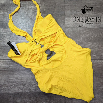 Soluna DOuble Ring One Piece Swimsuit Size XL