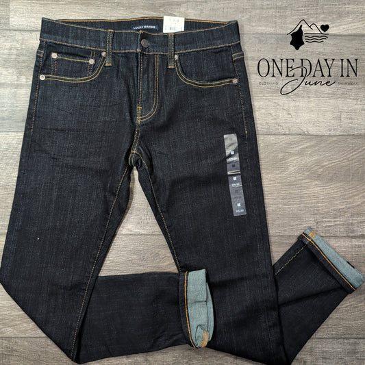 Lucky Brand 110 Slim Jeans Dark Wash Coolmax Stretch Denim NWT Size 8 (29)
