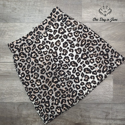 Topshop Leopard Jacquard Mini Skirt Metallic Animal Print Textured Size 2