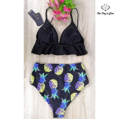 SS Queen Ruffle High Waist Bikini Swimsuit Size S