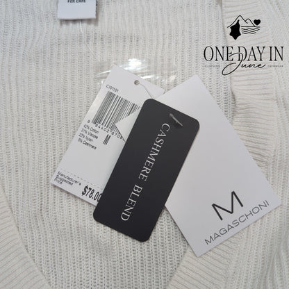 Magaschoni Cashmere Blend Cardigan Sweater Size M