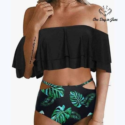 Tempt Me Off Shoulder Bikini Swimsuit Size L
