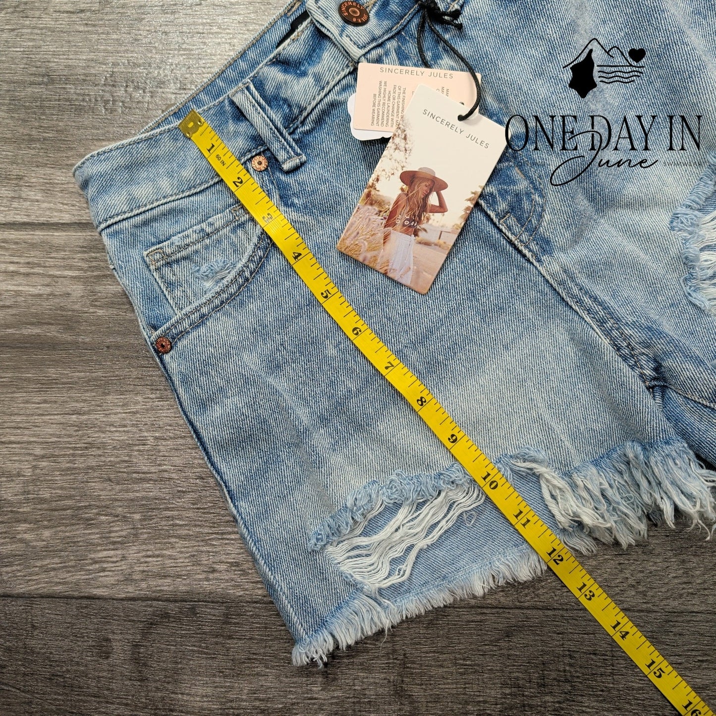 Sincerely Jules High Rise Denim Shorts Size 0
