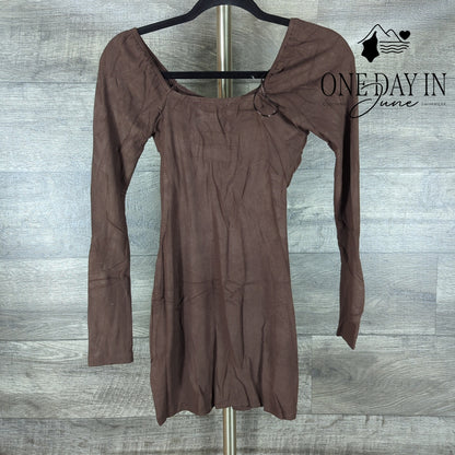Edit by Nine Long Sleeve Bodycon Ribbed Mini Dress Size S