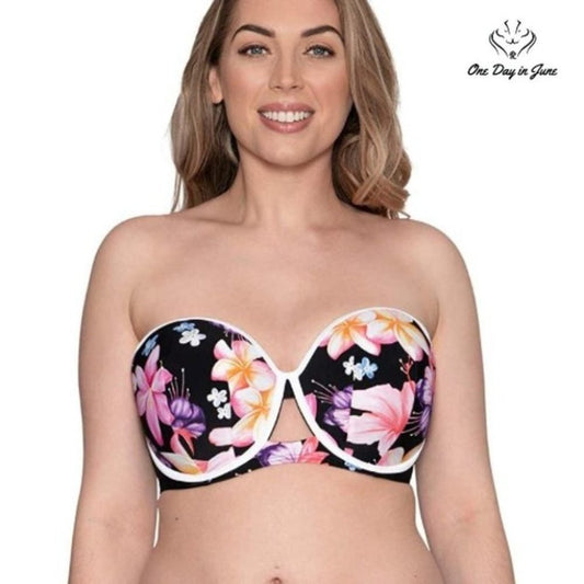 Curvy Kate Standard Tropicana Bandeau Bikini Top Size 32K