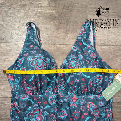 Shekini Boyshort Swimdress One Piece Swimsuit Size L