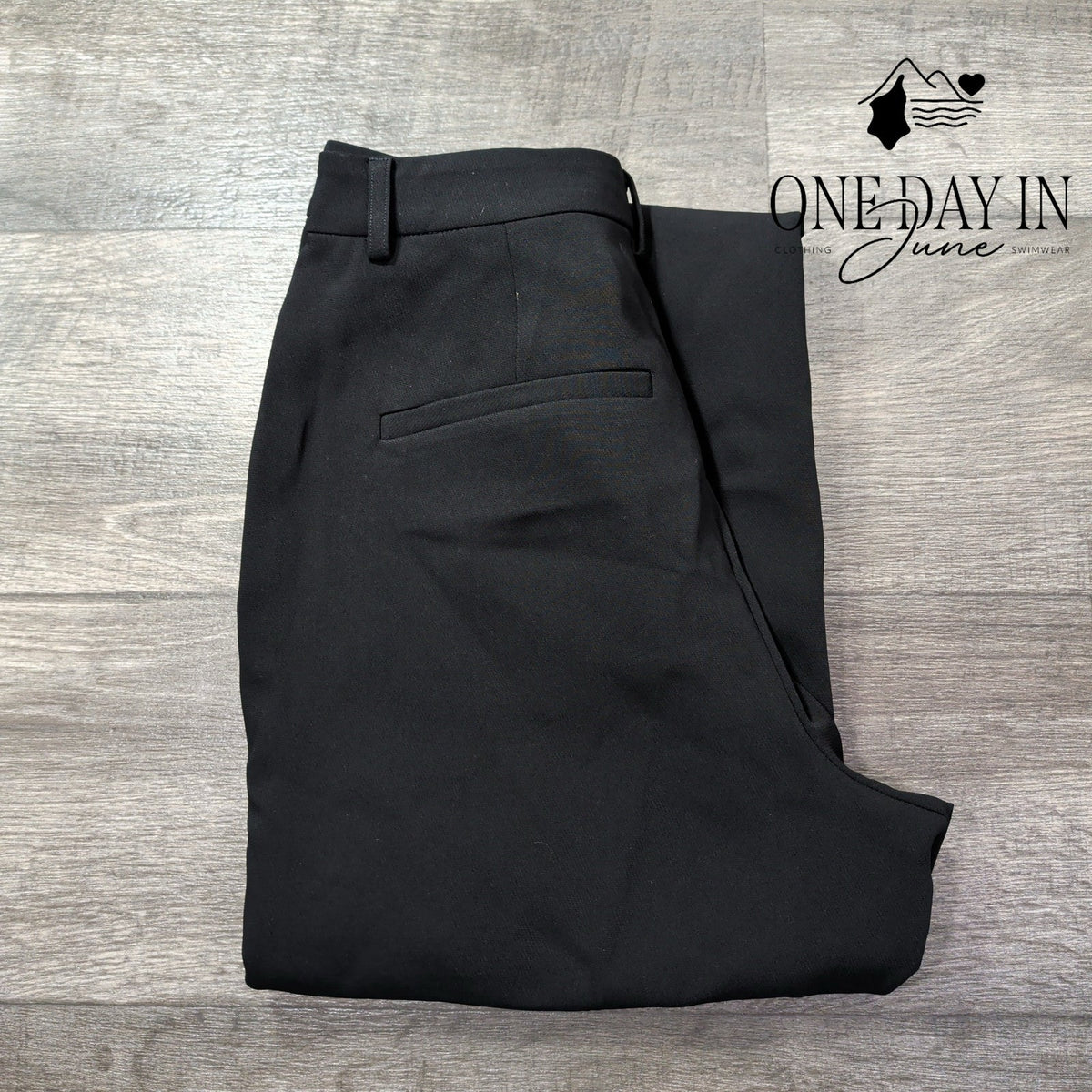 Good American Luxe Suiting Column Trouser Black Wide Leg Pants NWT Size 4 (27)