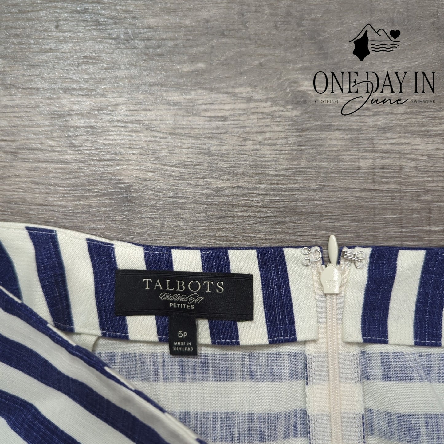 Talbots Petite Striped Pencil Skirt Size 6P