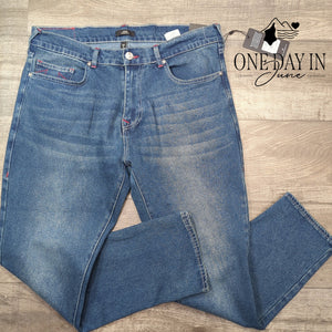 True Religion Geno Relaxed Slim Jeans Men's Dark Boreal NWT Size 36X30