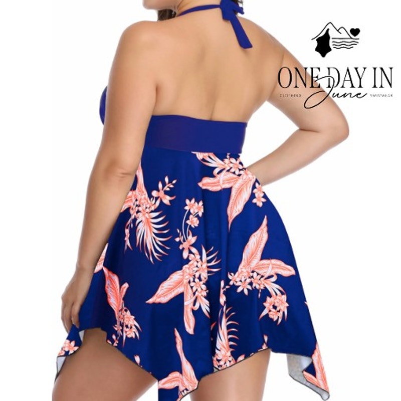 Mayfasey Plus Size Tankini Swimdress Swimsuit Size 5XL