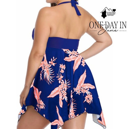 Mayfasey Plus Size Tankini Swimdress Swimsuit Size 5XL