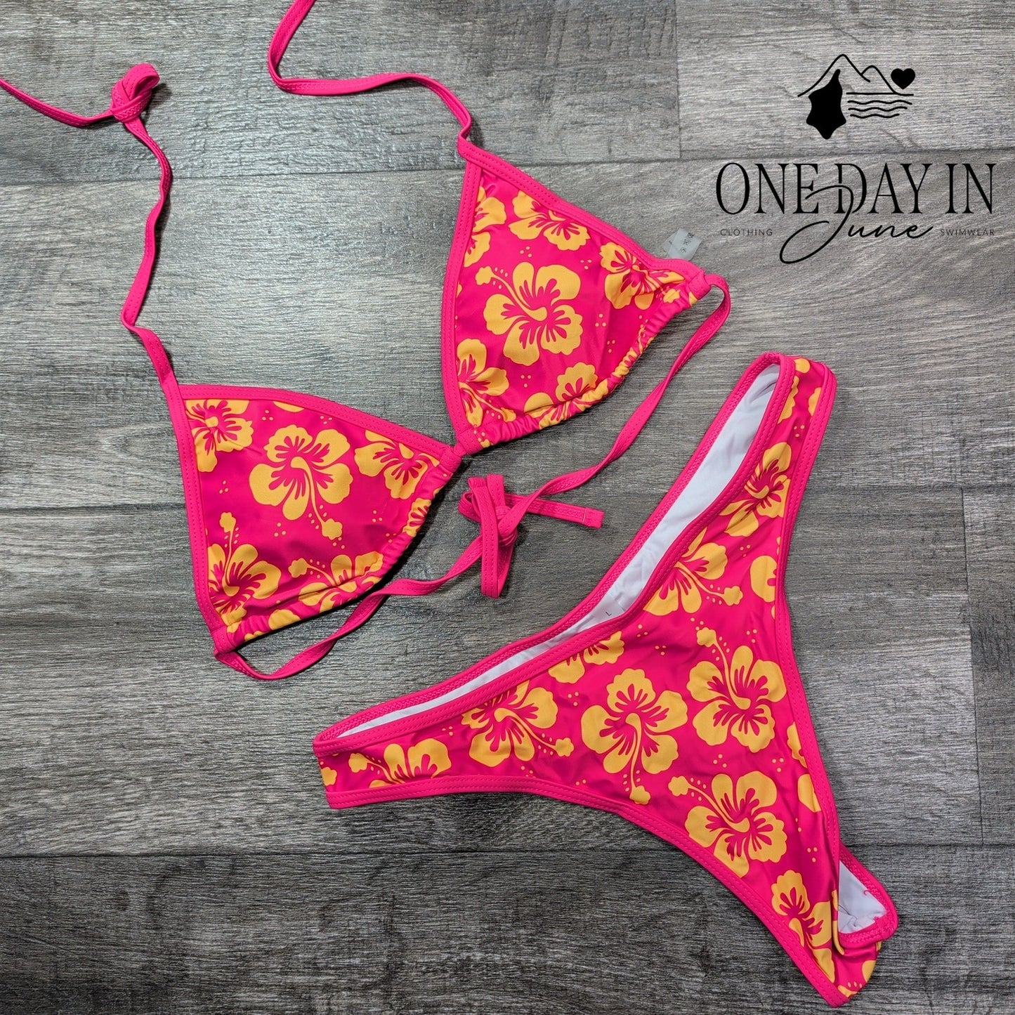 Suuksess Adjustable Triangle Thong Bikini Swimsuit Size L