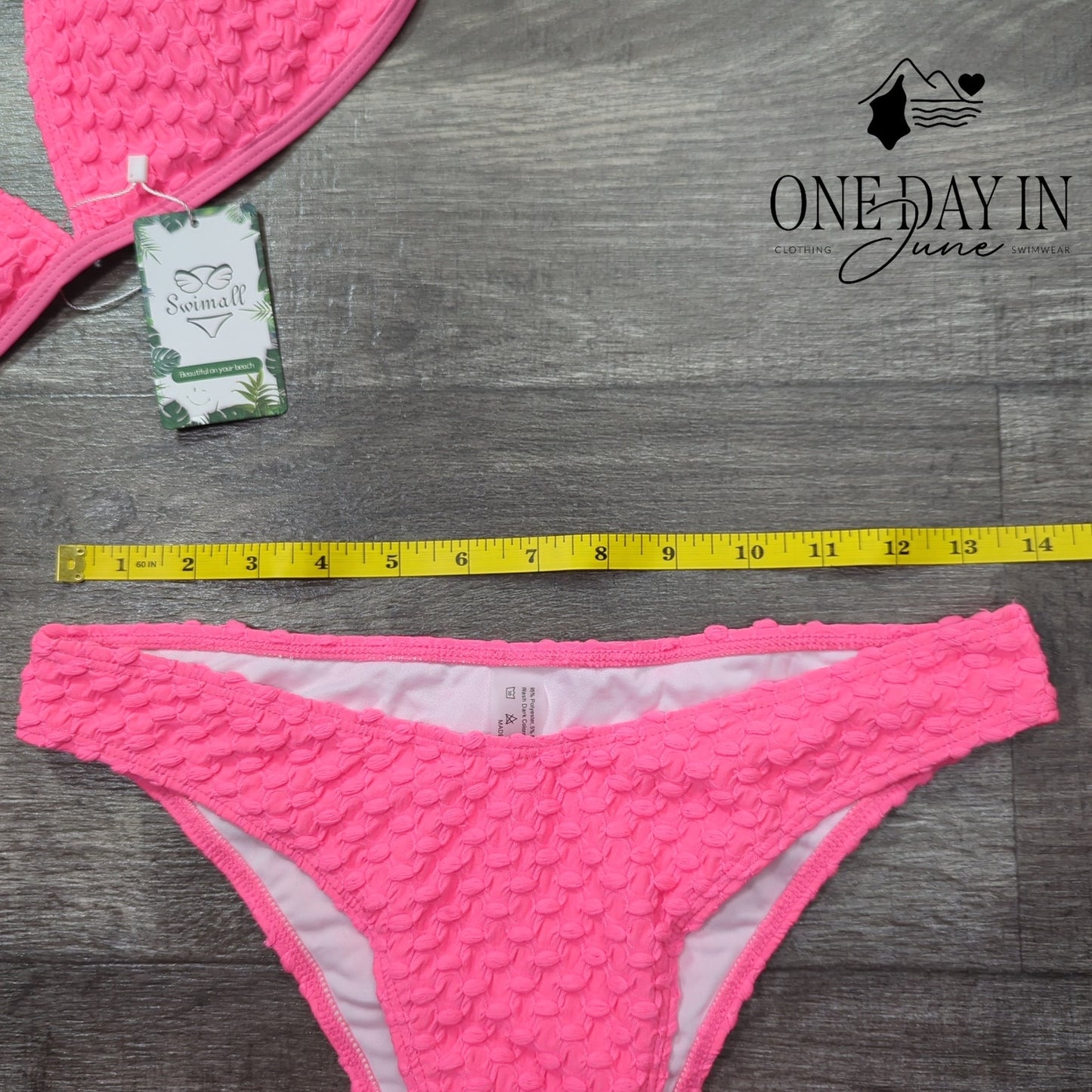 Swimall Textured Halter Bikini Swimsuit Size M