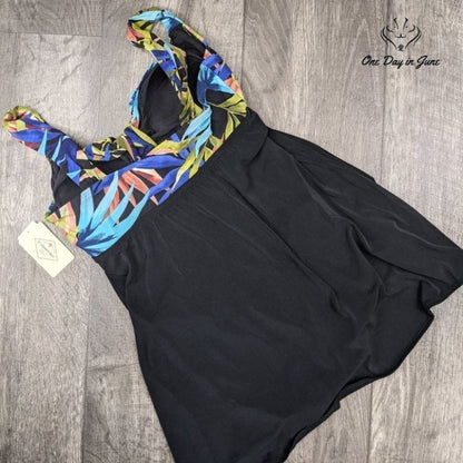 St. John's Bay Tropical Swim Dress Size 10
