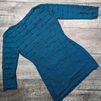 Max Studio Long Sleeve Tiered Top Size S