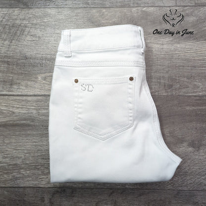 SD Straight Leg Jeans White Denim Pants Size 31 (12)