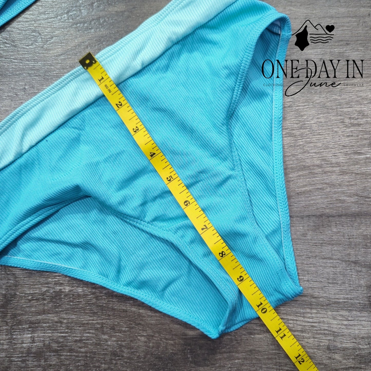 Aleumdr Ribbed One Shoulder Bikini Swimsuit Size 13-14Y