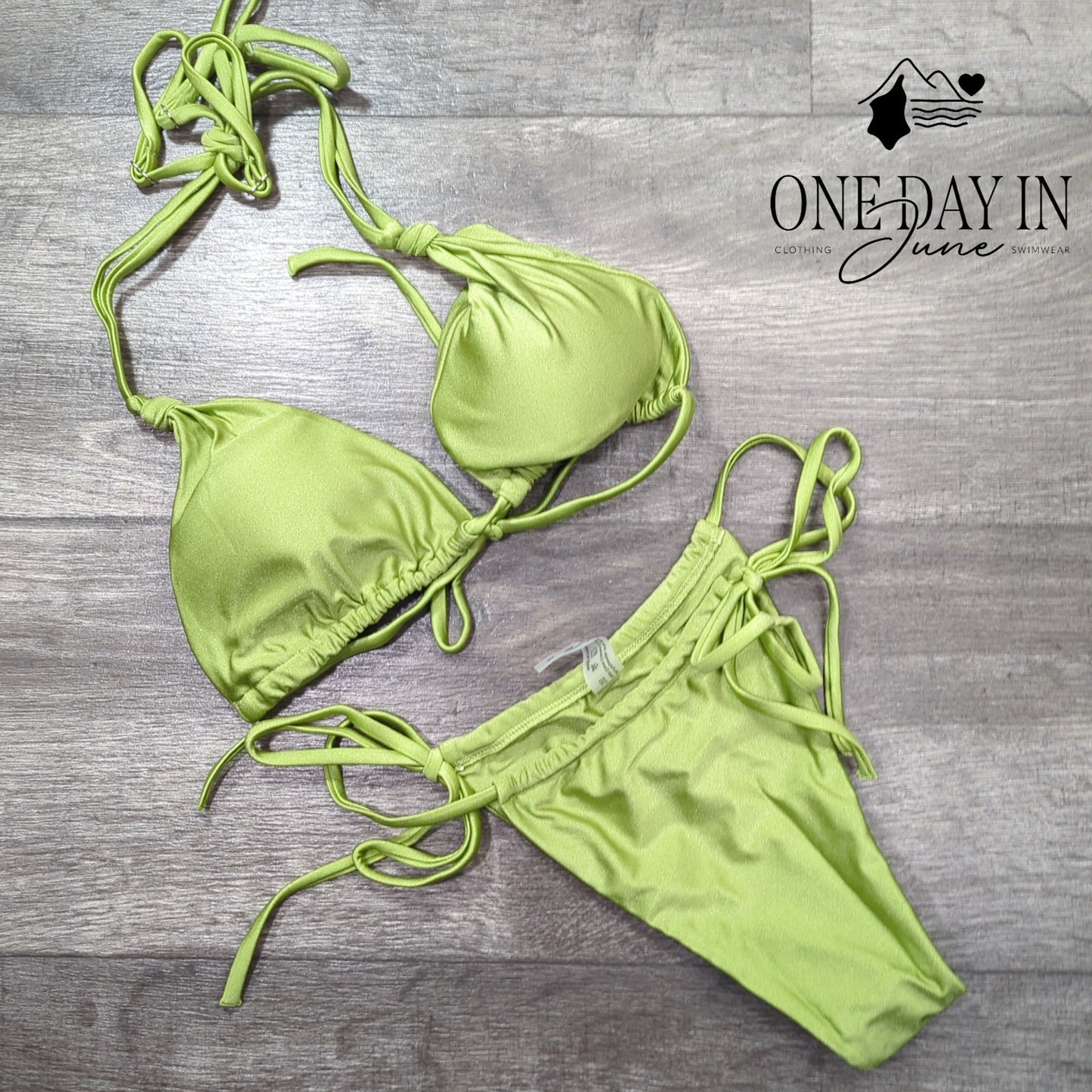 Charmo Adjustable Triangle Tie Side Bikini Swimsuit Size M