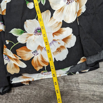 Floerns High Neck Long Sleeve Floral Dress Size L