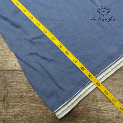 Duck Head Jeans Co Women's Polo Shirt Blue Striped Trim NWT Size M
