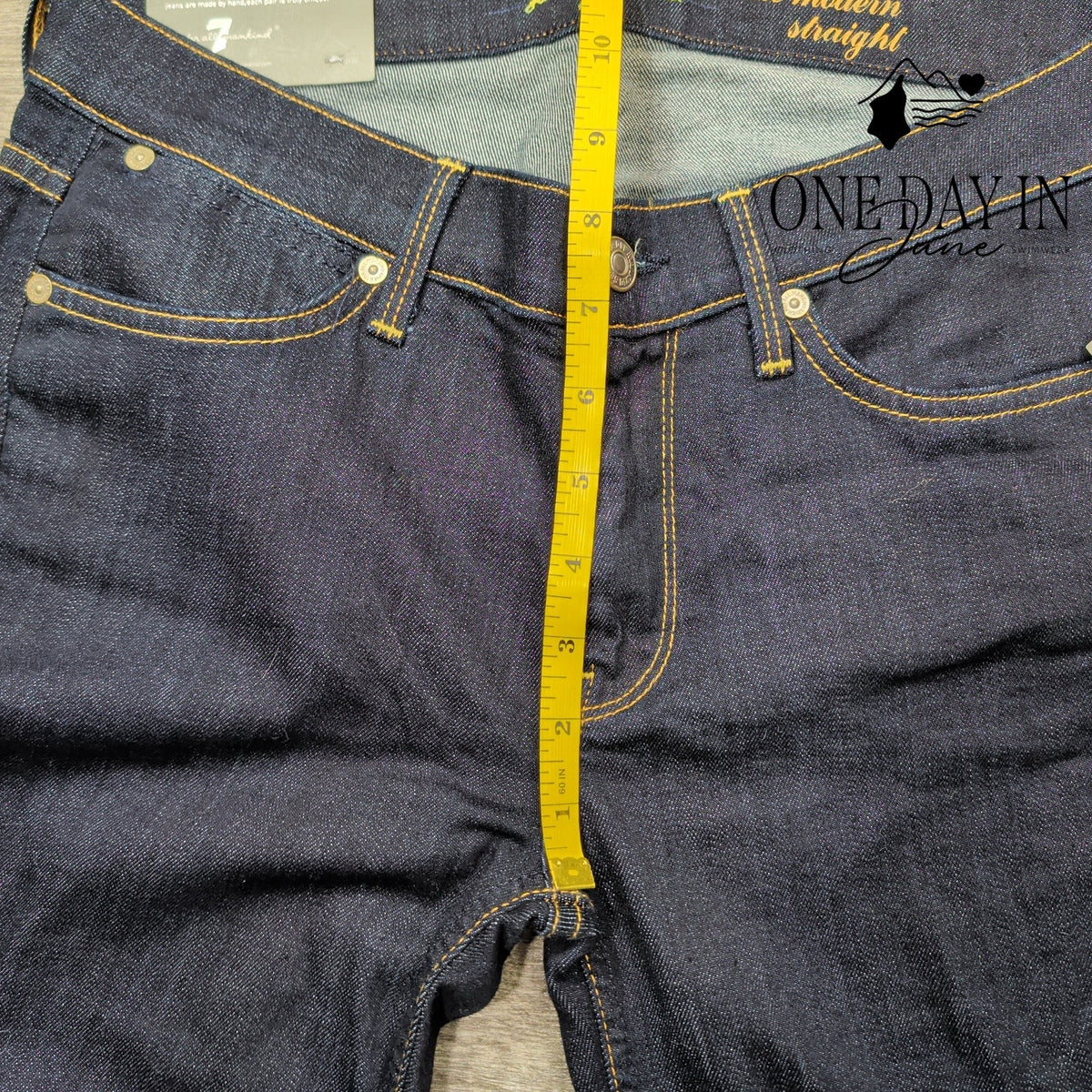 7 For All Mankind The Modern Straight Leg Jeans Dark Wash NWT Size 8 (29)