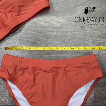 Pink Queen Crop Bikini Swimsuit Size L