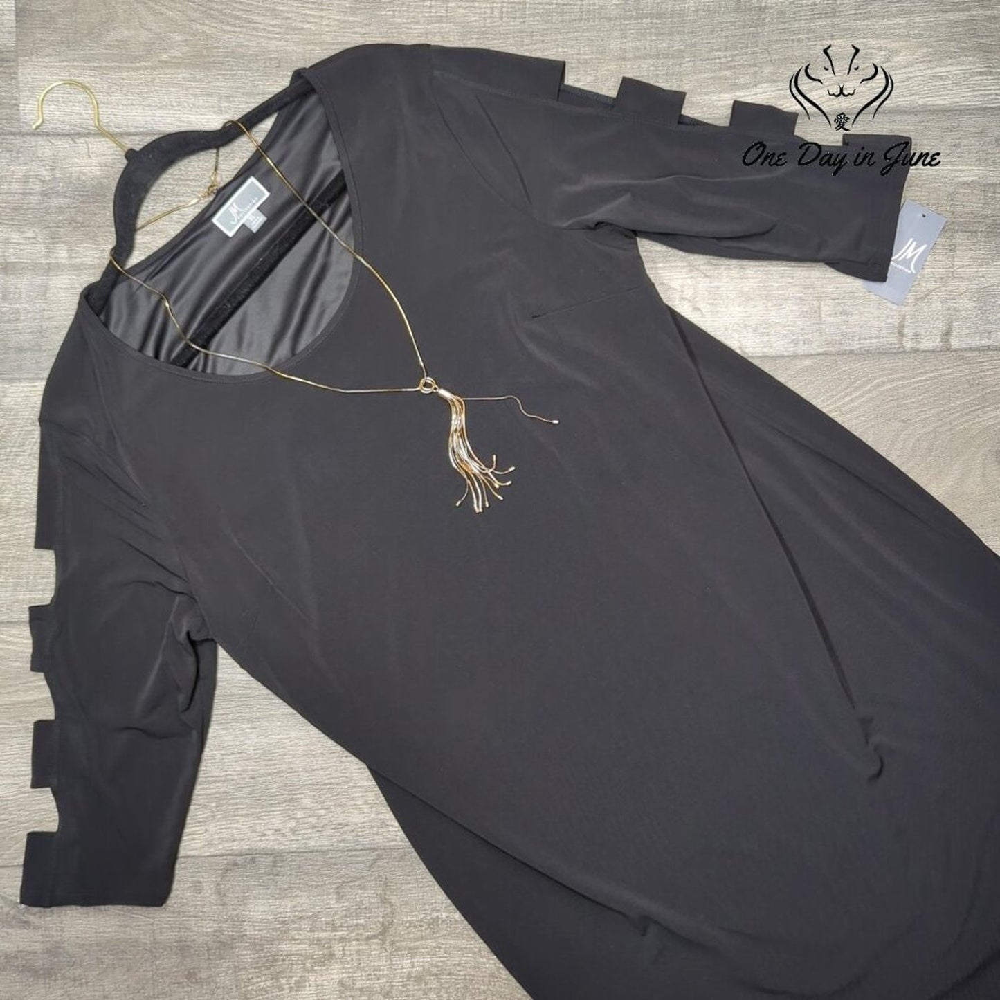 JM Collection 3/4 Ladder Sleeve Mini Dress Size XL