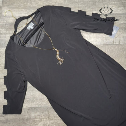 JM Collection 3/4 Ladder Sleeve Mini Dress Size XL