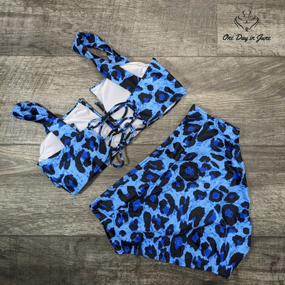 Saodimallsu V Wire High Wasted Bikini Swimsuit Size L