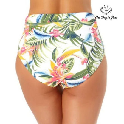 Liz Claiborne Tropical High Waist Bikini Bottom Size XL