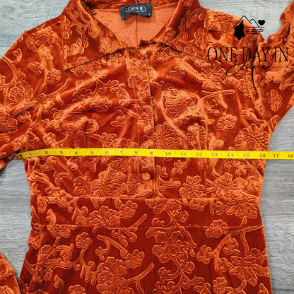 Cider Velvateen Long Sleeve Mini Dress Size L