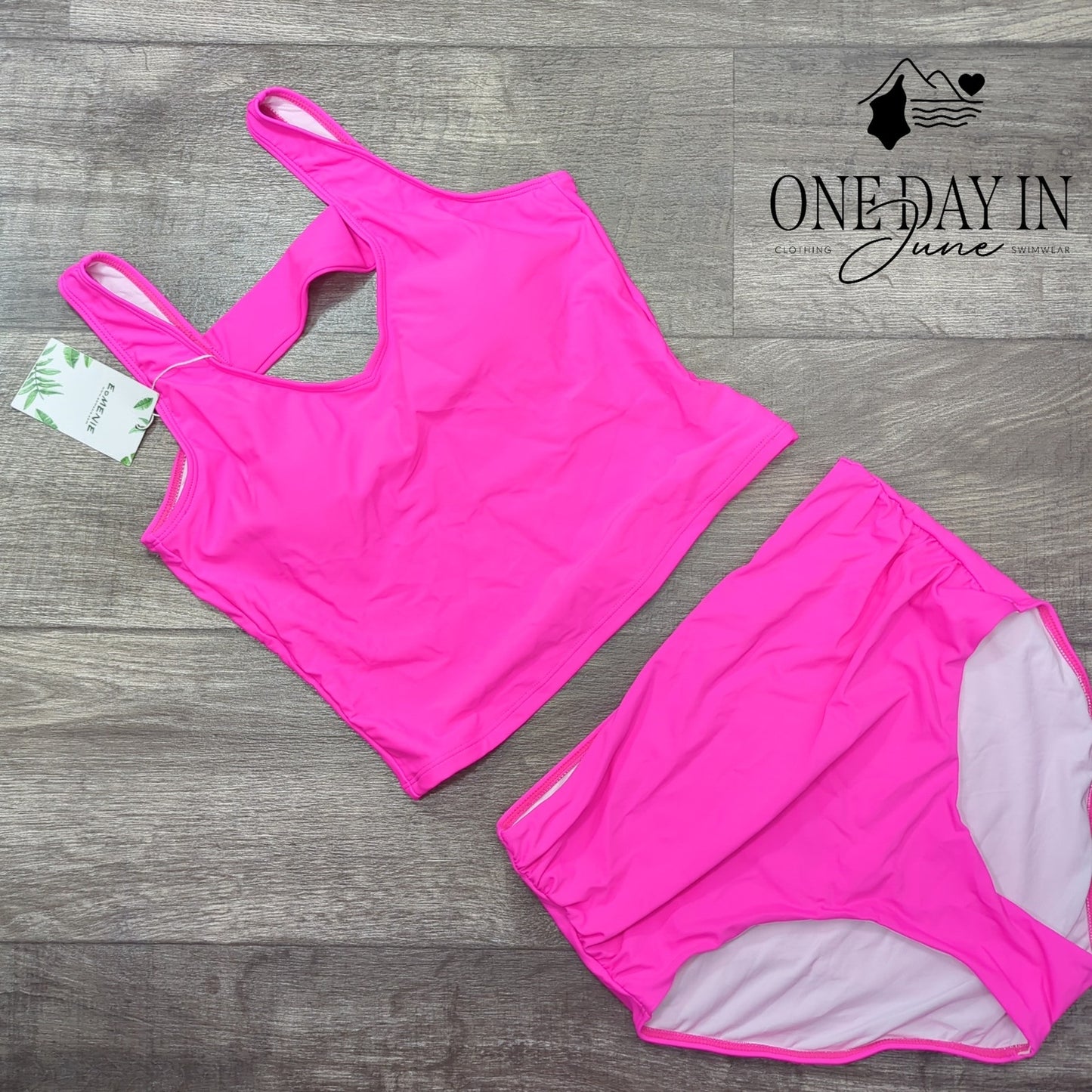Eomenie High Waist Crop Bikini Swimsuit Size M