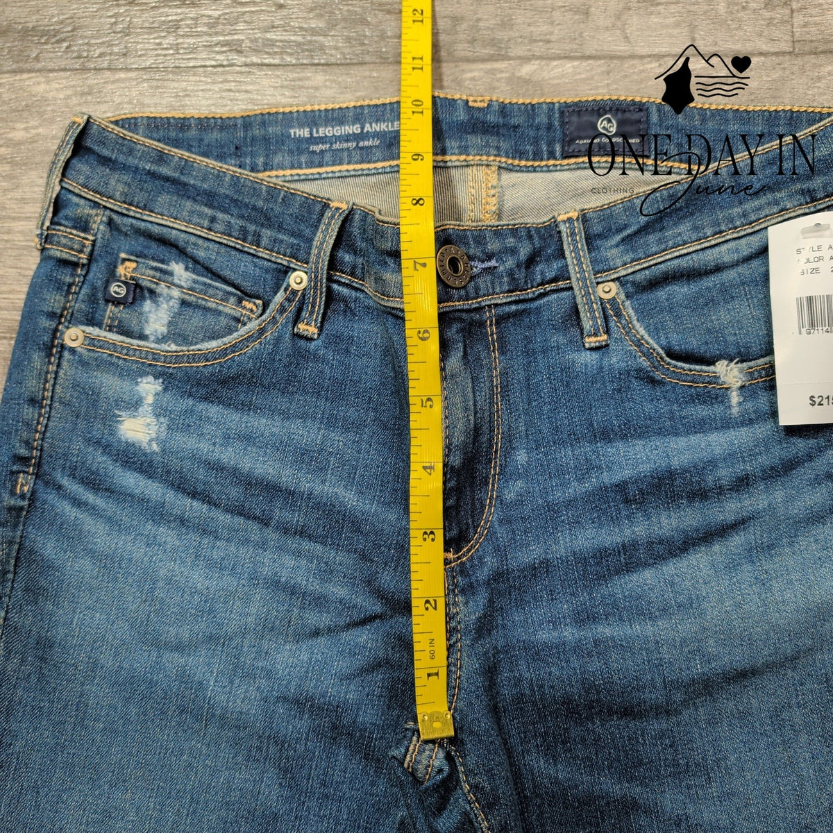 AG Adriano Goldschmied The Legging Ankle Skinny Jeans Distressed NWT Size 4 (27)