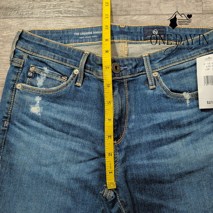 AG Adriano Goldschmied The Legging Ankle Skinny Jeans Distressed NWT Size 4 (27)