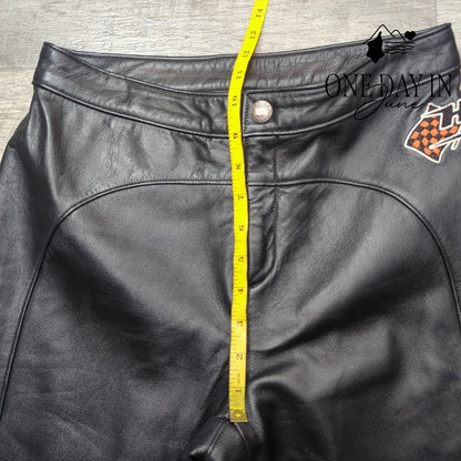 Harley Davidson Genuine Leather Riding Pants Size 6