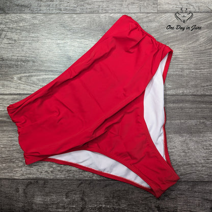 CharmLeaks High Waist Ruched Hip Bikini Bottom Size XL