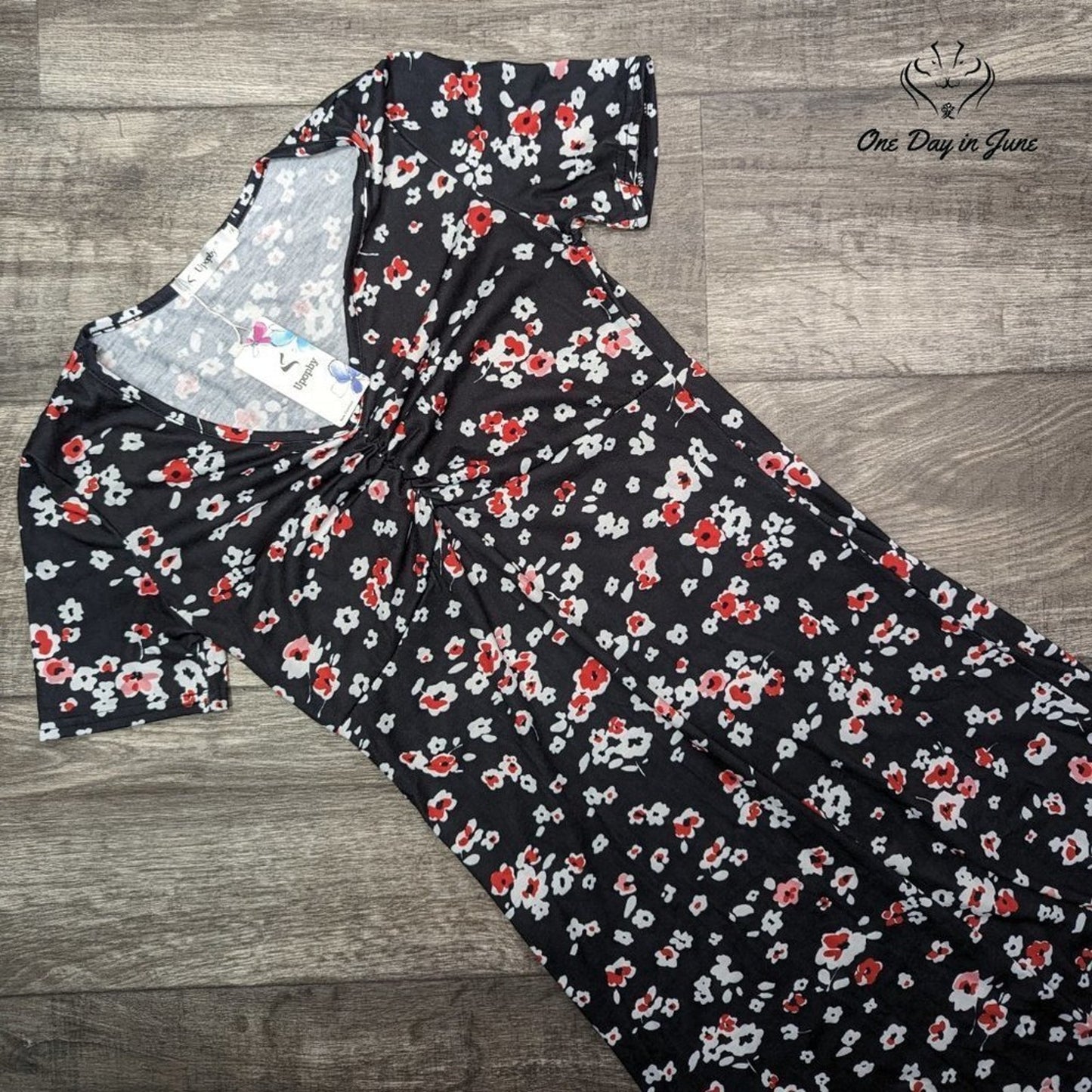 Upopby Floral Short Sleeve Mini Dress Size S