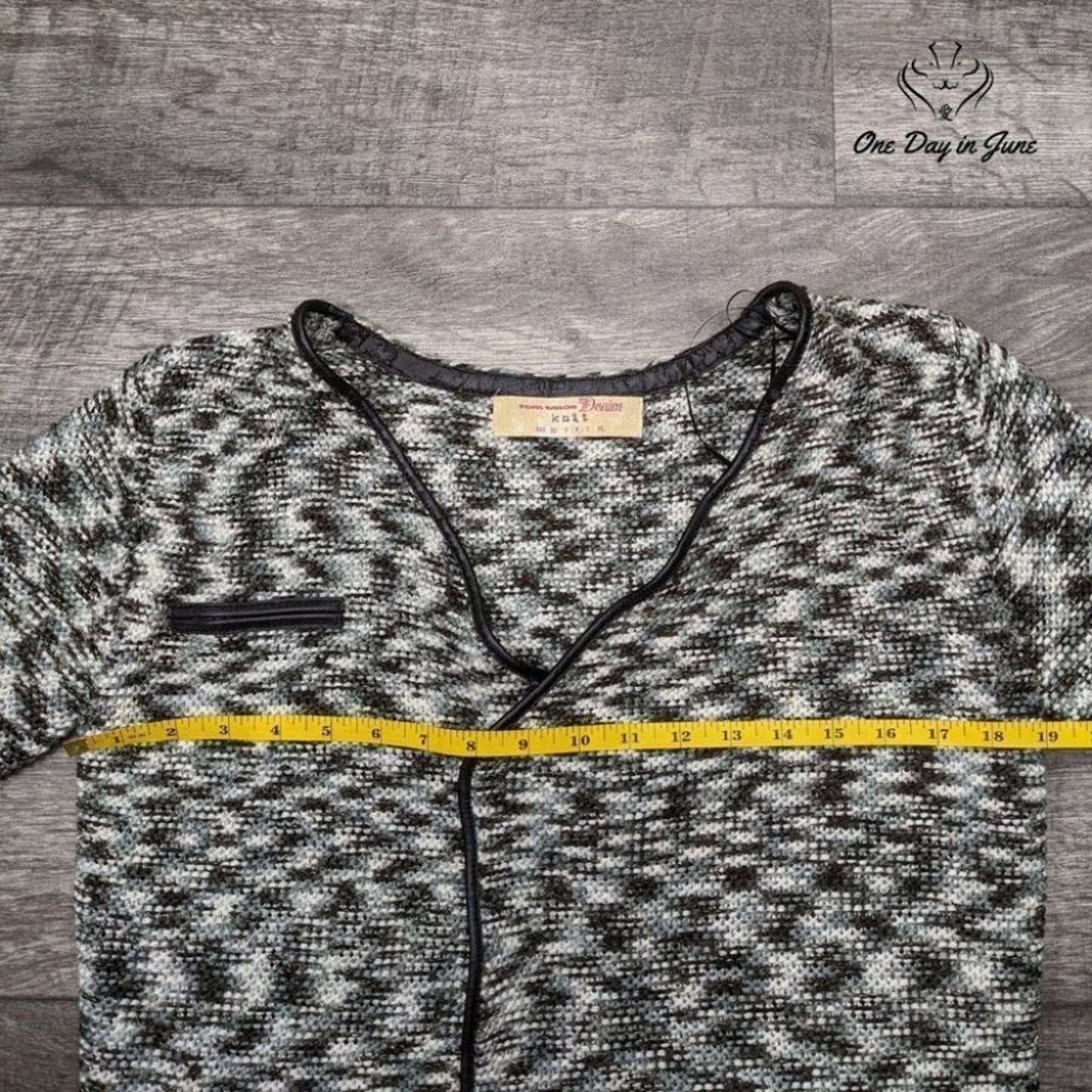 Tom Tailor Women's Knit 3/4 Sleeve Cardigan Sweater Size M