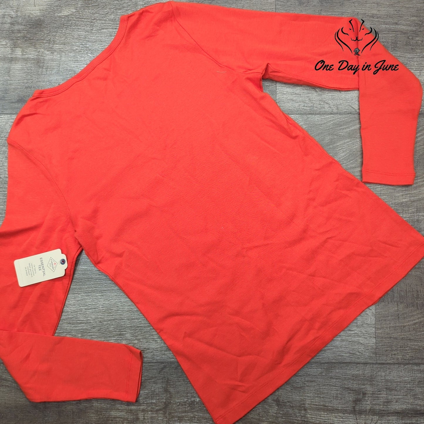 St. John's Bay Long Sleeve Crew Neck Tee Short Size S