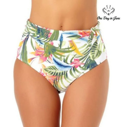 Liz Claiborne Tropical High Waist Bikini Bottom Size XL