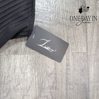 Zuobango High Waist Crop Bikini Swimsuit Size L