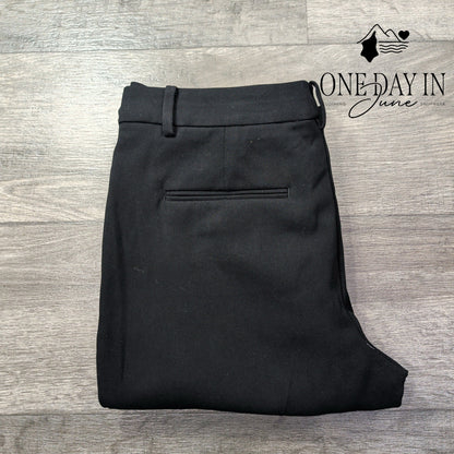 Ann Taylor The Sophia Mid Rise Straight Leg Dress Pants Black NWT Size 10P