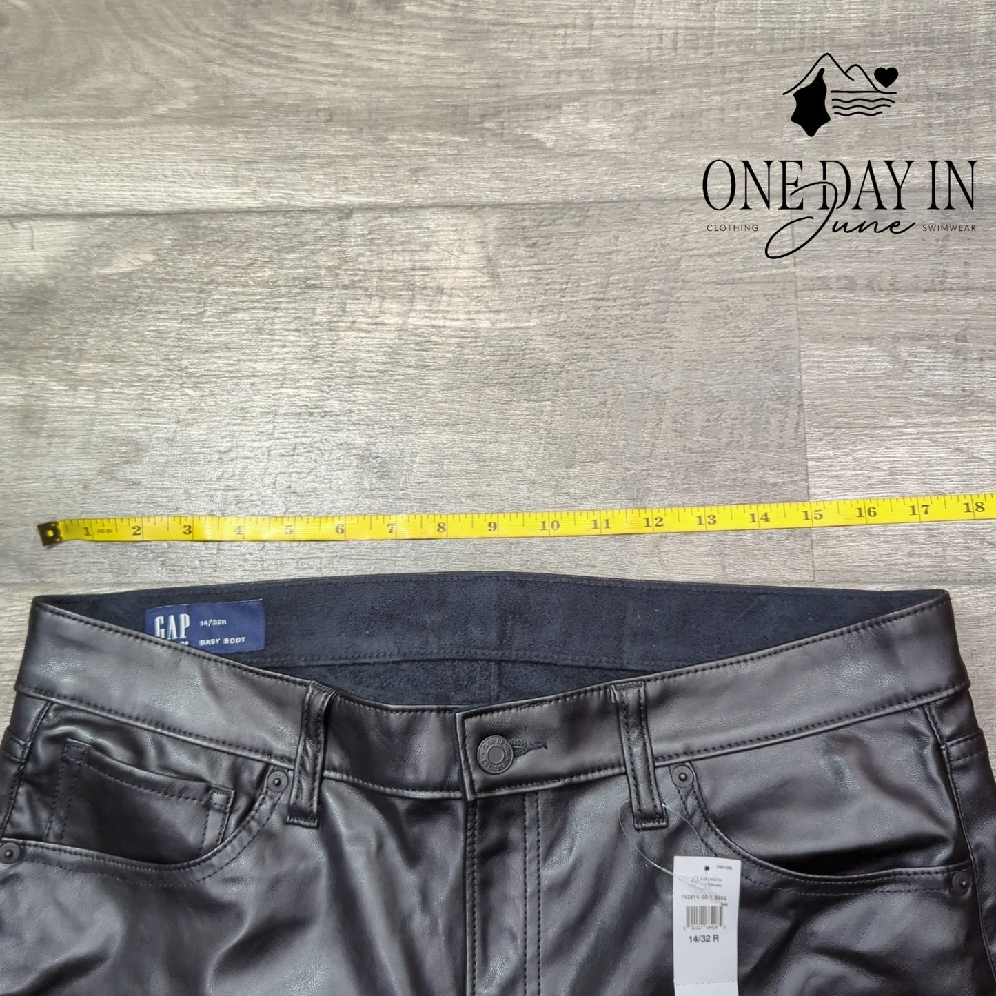Gap Faux Leather Baby Boot Jeans Size 14