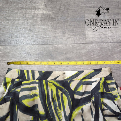 212 Collection Abstract Leaf Print Lined Pencil Skirt NWT Size 8