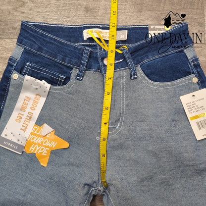 Celebrity Ace Juniors Cargo Utility Flare Leg Jeans Size 1