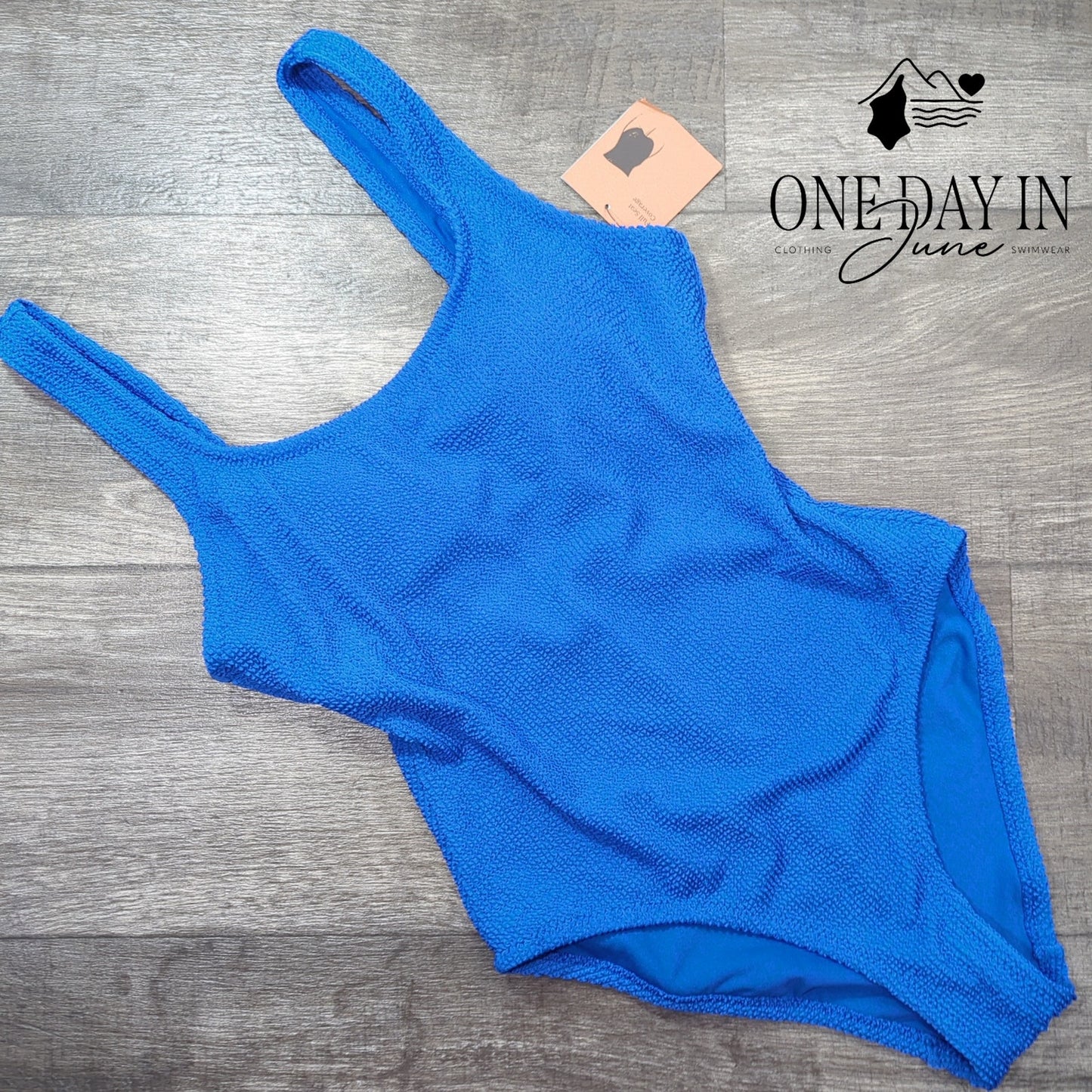 Shade & Shore Smocked One Piece Swimsuit Size S